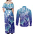 Polynesia Sea Turtle Couples Matching Off Shoulder Maxi Dress and Long Sleeve Button Shirt Happy Valentine Day Polynesian - Dark Cyan LT14 - Polynesian Pride
