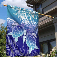Polynesia Sea Turtle Garden Flag Happy Valentine Day Polynesian - Dark Cyan LT14 - Polynesian Pride