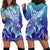 Polynesia Sea Turtle Hoodie Dress Happy Valentine Day Polynesian - Dark Cyan LT14 - Polynesian Pride