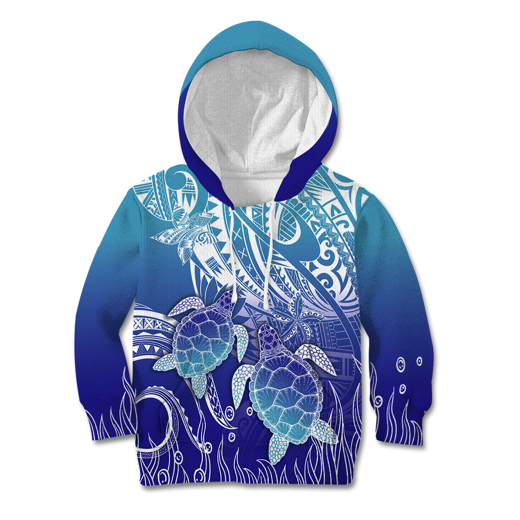Polynesia Sea Turtle Kid Hoodie Happy Valentine Day Polynesian - Dark Cyan LT14 Hoodie Dark Cyan - Polynesian Pride