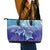 Polynesia Sea Turtle Leather Tote Bag Happy Valentine Day Polynesian - Dark Cyan LT14 - Polynesian Pride