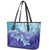 Polynesia Sea Turtle Leather Tote Bag Happy Valentine Day Polynesian - Dark Cyan LT14 - Polynesian Pride