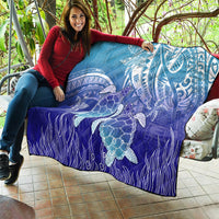 Polynesia Sea Turtle Quilt Happy Valentine Day Polynesian - Dark Cyan LT14 - Polynesian Pride