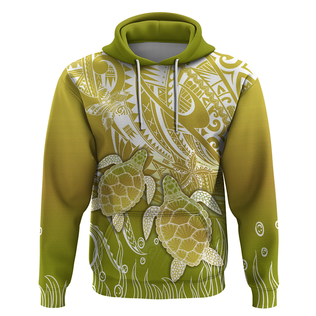 Polynesia Sea Turtle Hoodie Happy Valentine Day Polynesian - Gold LT14 Gold - Polynesian Pride