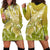 Polynesia Sea Turtle Hoodie Dress Happy Valentine Day Polynesian - Gold LT14 - Polynesian Pride