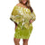 Polynesia Sea Turtle Off Shoulder Short Dress Happy Valentine Day Polynesian - Gold LT14 Women Gold - Polynesian Pride