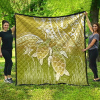 Polynesia Sea Turtle Quilt Happy Valentine Day Polynesian - Gold LT14 - Polynesian Pride