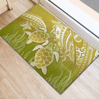 Polynesia Sea Turtle Rubber Doormat Happy Valentine Day Polynesian - Gold LT14 - Polynesian Pride