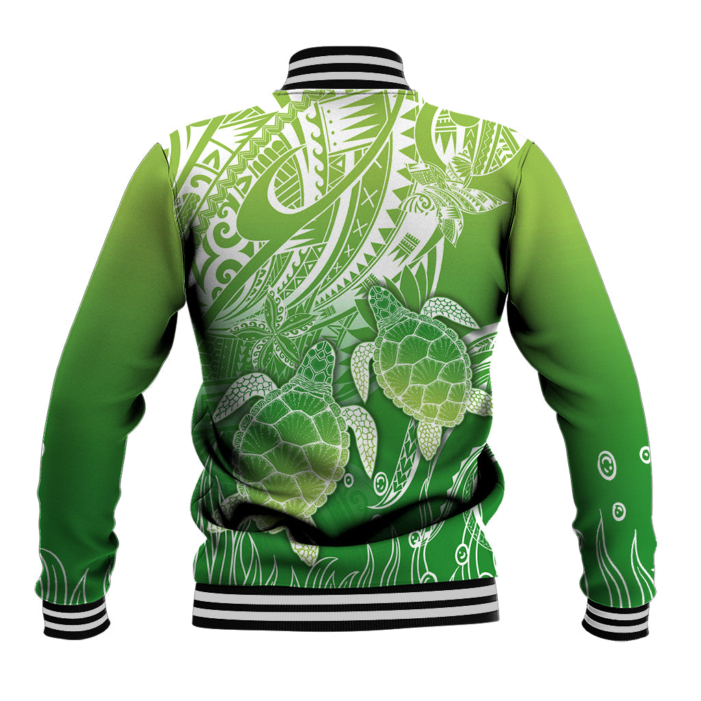Polynesia Sea Turtle Baseball Jacket Happy Valentine Day Polynesian - Green LT14 - Polynesian Pride