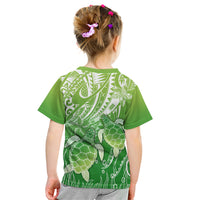 Polynesia Sea Turtle Kid T Shirt Happy Valentine Day Polynesian - Green LT14 - Polynesian Pride
