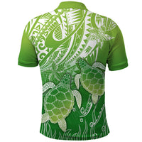 Polynesia Sea Turtle Polo Shirt Happy Valentine Day Polynesian - Green LT14 - Polynesian Pride
