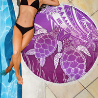 Polynesia Valentine Day Beach Blanket Polynesian Sea Turtle Purple Version LT14 - Polynesian Pride