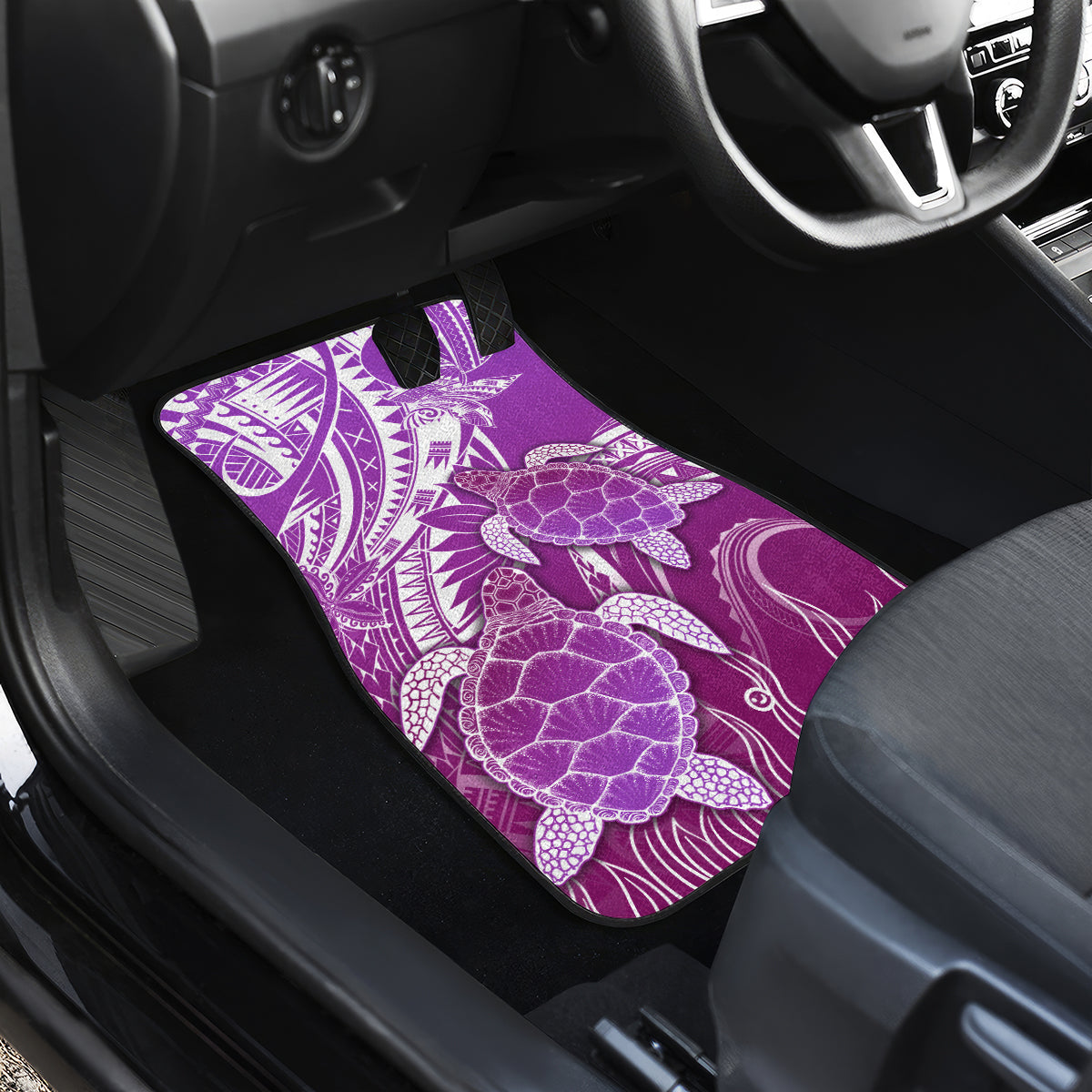 Polynesia Valentine Day Car Mats Polynesian Sea Turtle Purple Version LT14 - Polynesian Pride
