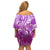 Polynesia Valentine Day Off Shoulder Short Dress Polynesian Sea Turtle Purple Version LT14 - Polynesian Pride