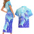 Polynesia Valentine Day Couples Matching Short Sleeve Bodycon Dress and Hawaiian Shirt Polynesian Sea Turtle Turquoise Version LT14 - Polynesian Pride