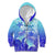 Polynesia Valentine Day Kid Hoodie Polynesian Sea Turtle Turquoise Version LT14 Zip Hoodie Turquoise - Polynesian Pride