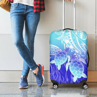 Polynesia Valentine Day Luggage Cover Polynesian Sea Turtle Turquoise Version LT14 - Polynesian Pride