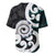 Aotearoa Koru Baseball Jersey Cyan Maori Paua Shell Mix Silver Fern