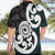 Aotearoa Koru Hawaiian Shirt Cyan Maori Paua Shell Mix Silver Fern