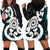 Aotearoa Koru Hoodie Dress Cyan Maori Paua Shell Mix Silver Fern