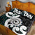 Aotearoa Koru Quilt Bed Set Cyan Maori Paua Shell Mix Silver Fern