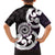 Aotearoa Koru Hawaiian Shirt Purple Maori Paua Shell Mix Silver Fern