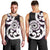 Aotearoa Koru Men Tank Top Purple Maori Paua Shell Mix Silver Fern