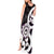 Aotearoa Koru Tank Maxi Dress Purple Maori Paua Shell Mix Silver Fern