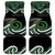 Koru Pounamu Aotearoa Car Mats Maori Paua Shell Mix Silver Fern