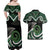 Koru Pounamu Aotearoa Couples Matching Off Shoulder Maxi Dress and Hawaiian Shirt Maori Paua Shell Mix Silver Fern