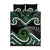 Koru Pounamu Aotearoa Quilt Bed Set Maori Paua Shell Mix Silver Fern