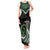 Koru Pounamu Aotearoa Tank Maxi Dress Maori Paua Shell Mix Silver Fern