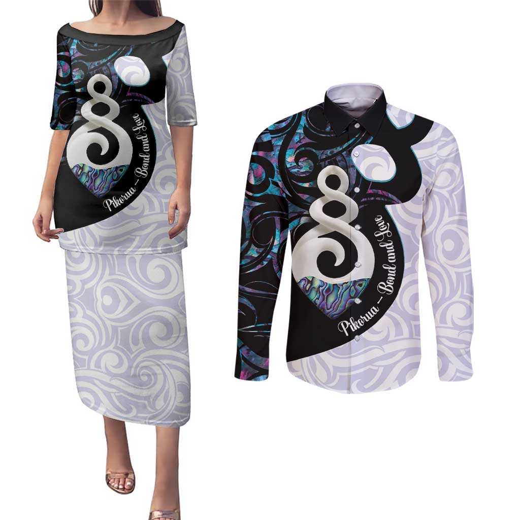 Aotearoa Pikorua Couples Matching Puletasi and Long Sleeve Button Shirt NZ Twist - Bond And Love