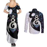 Aotearoa Pikorua Couples Matching Summer Maxi Dress and Long Sleeve Button Shirt NZ Twist - Bond And Love