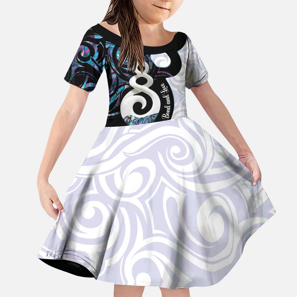 Aotearoa Pikorua Kid Short Sleeve Dress NZ Twist - Bond And Love