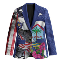 United States Guam Blazer USA Eagle Guahan Seal Bougainvillea - Polynesian Pride