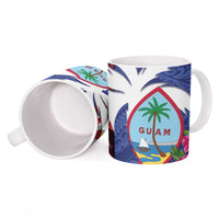 United States Guam Ceramic Mug USA Eagle Guahan Seal Bougainvillea - Polynesian Pride