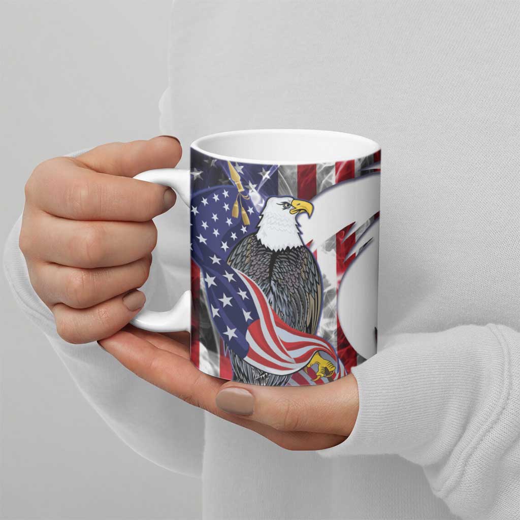 United States Guam Ceramic Mug USA Eagle Guahan Seal Bougainvillea - Polynesian Pride