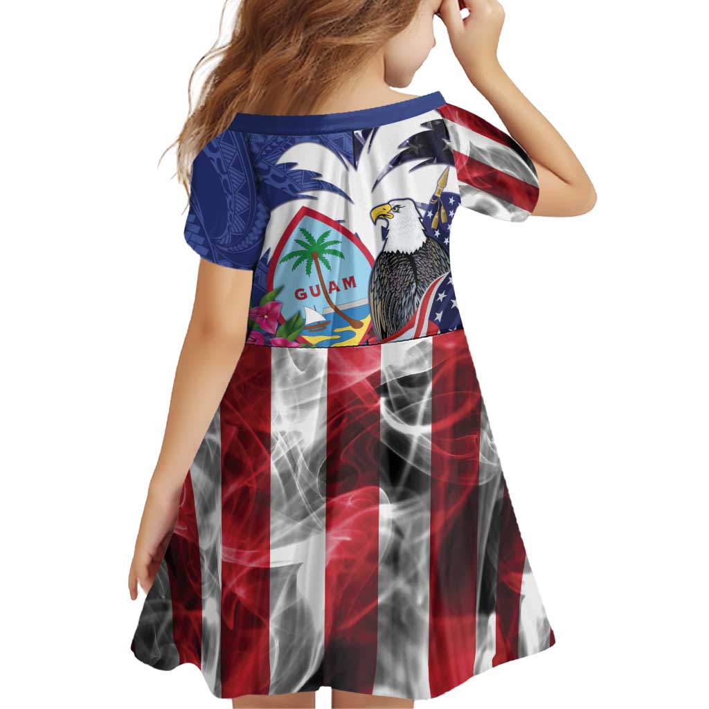 United States Guam Family Matching Summer Maxi Dress and Hawaiian Shirt USA Eagle Guahan Seal Bougainvillea LT14 - Polynesian Pride