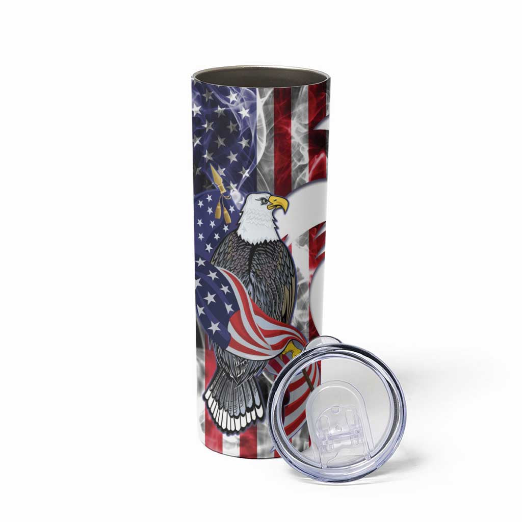 United States Guam Skinny Tumbler USA Eagle Guahan Seal Bougainvillea LT14 - Polynesian Pride