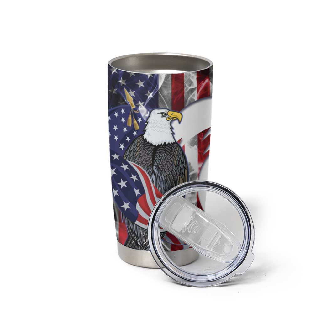 United States Guam Tumbler Cup USA Eagle Guahan Seal Bougainvillea - Polynesian Pride