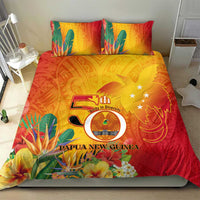 Papua New Guinea Independence Day Bedding Set 50th Anniversary Unity in Diversity