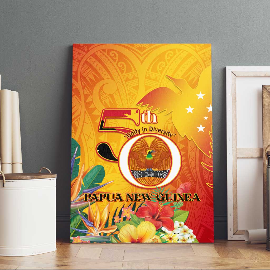 Papua New Guinea Independence Day Canvas Wall Art 50th Anniversary Unity in Diversity