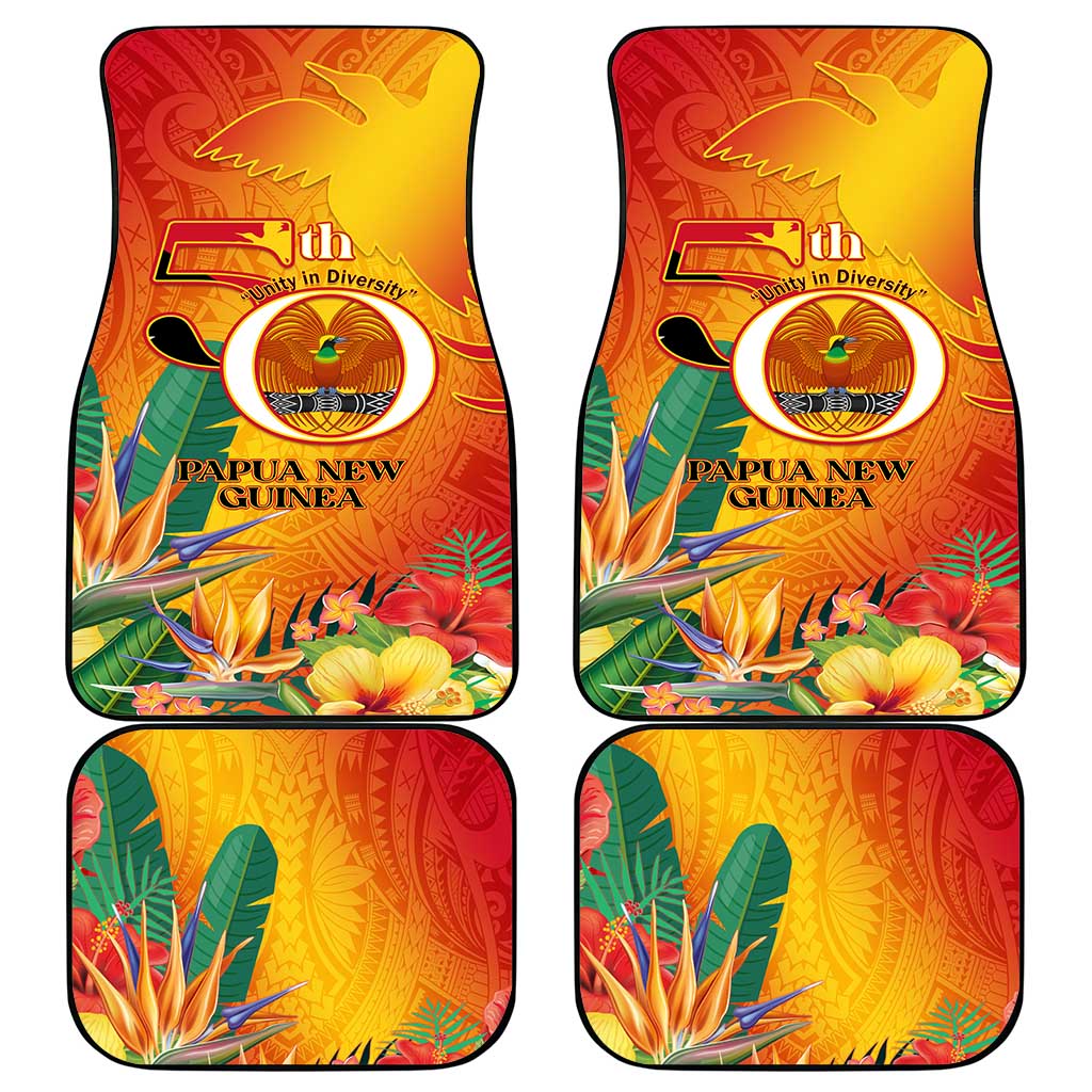 Papua New Guinea Independence Day Car Mats 50th Anniversary Unity in Diversity