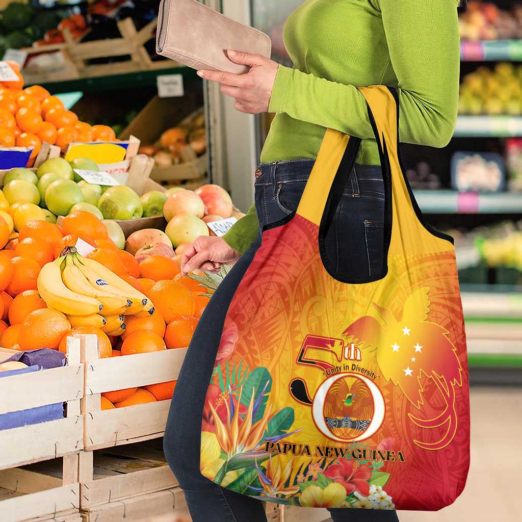 Papua New Guinea Independence Day Grocery Bag 50th Anniversary Unity in Diversity