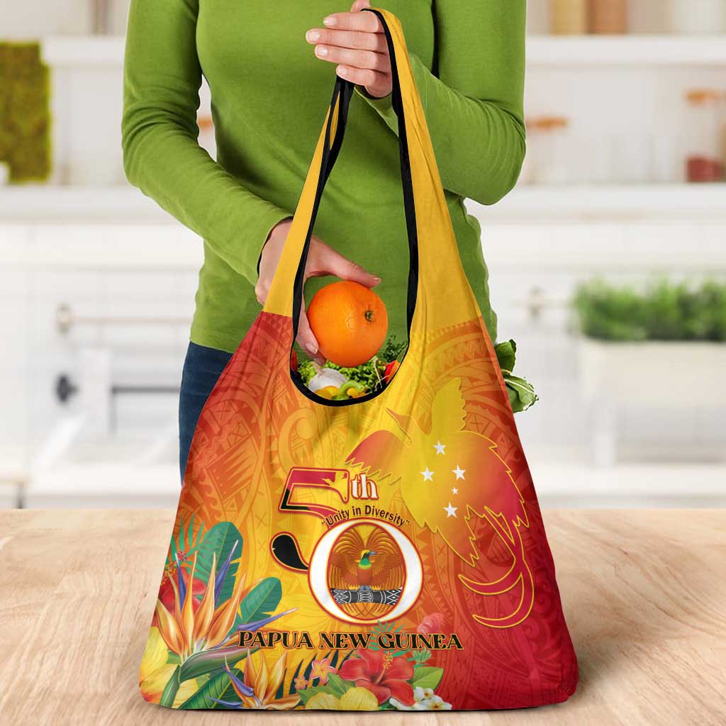 Papua New Guinea Independence Day Grocery Bag 50th Anniversary Unity in Diversity