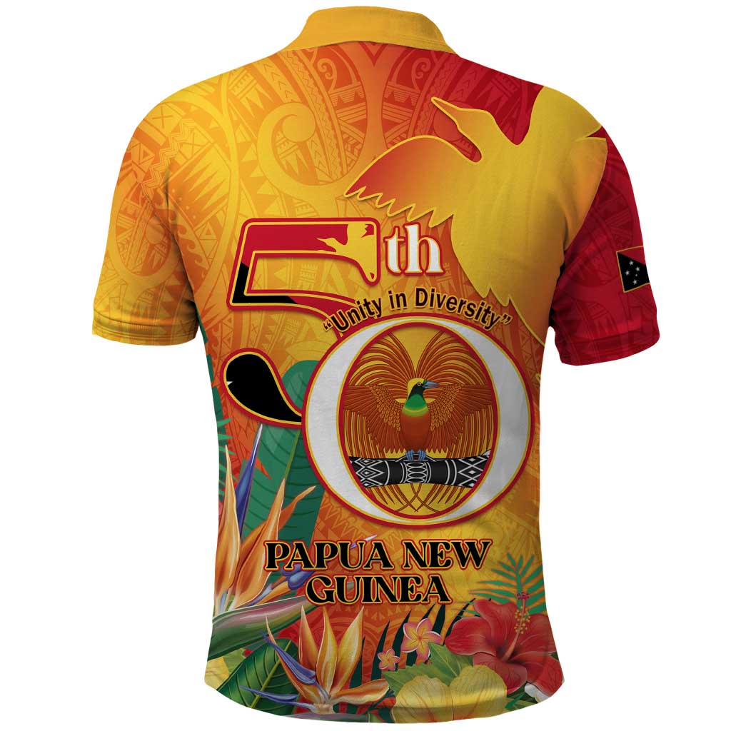 Papua New Guinea Independence Day Polo Shirt 50th Anniversary Unity in Diversity