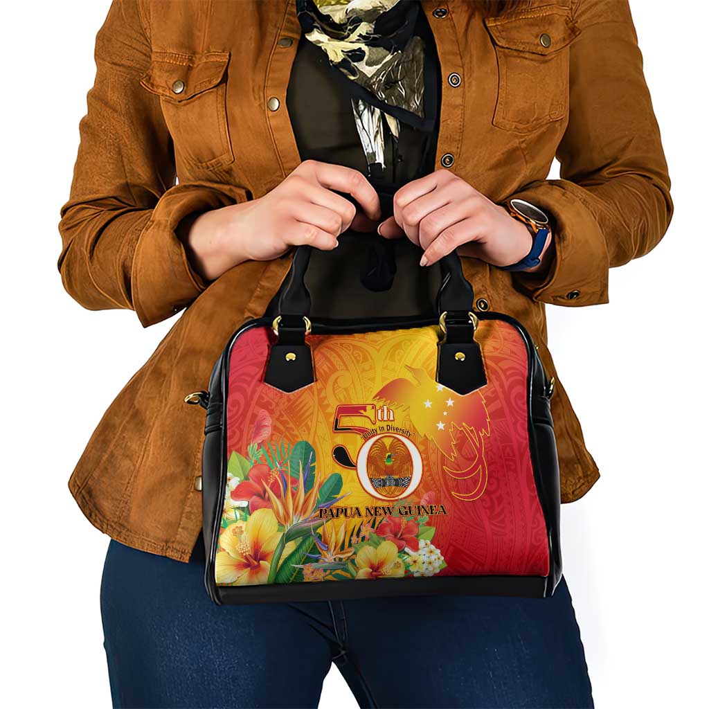 Papua New Guinea Independence Day Shoulder Handbag 50th Anniversary Unity in Diversity