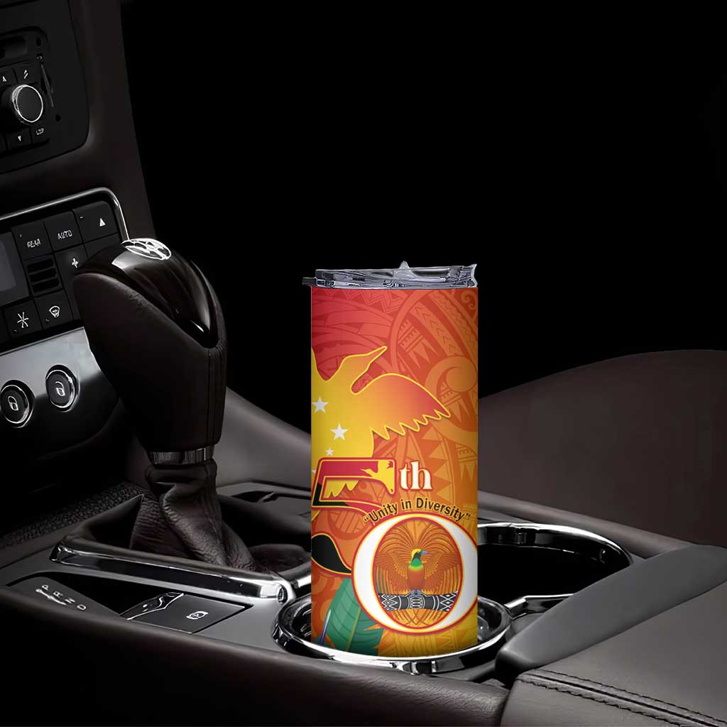 Papua New Guinea Independence Day Skinny Tumbler 50th Anniversary Unity in Diversity