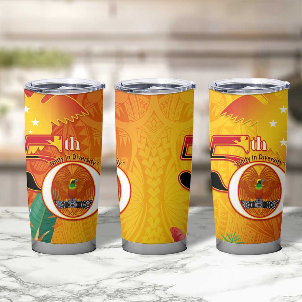 Papua New Guinea Independence Day Tumbler Cup 50th Anniversary Unity in Diversity